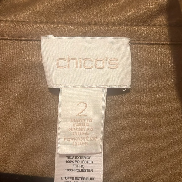 Chico’s Jacket Wrap with Fringe, Size 2 (L/12) - Picture 3 of 10